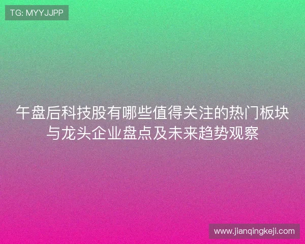 午盘后科技股有哪些值得关注的热门板块与龙头企业盘点及未来趋势观察